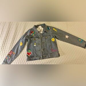 Lola + The Boys Girls You Rock Painted Denim Jacket Girls Sz 12